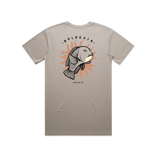 Baldchin groper grey regular T-shirt for those salty crew ocean frothers - back view